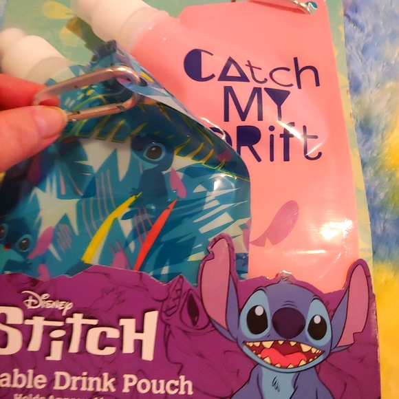 Stitch 9 Piece Reusable Straws, 2 Reusable Drink Pouches, 1 Hand Sanitizer - Picture 3 of 7